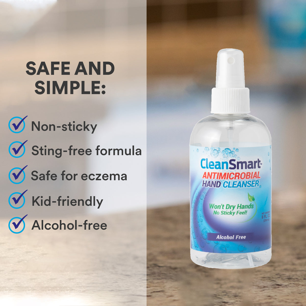 2 Bottles of 8 oz Skin & Hand Cleanser CleanSmart